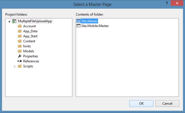 Selecting Master Page